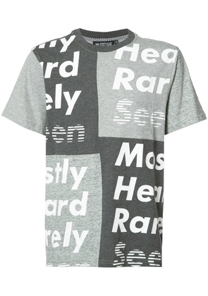 Mostly Heard Rarely Seen patchwork T-shirt - Grey