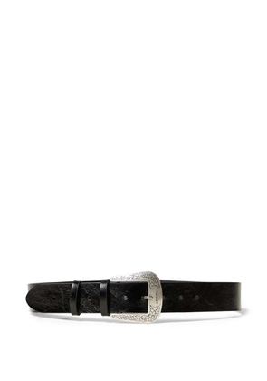 TWINSET cracked-effect leather belt - Black