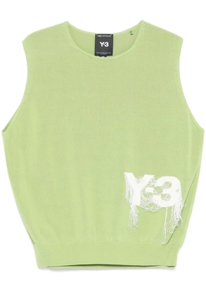 Y-3 logo-jacquard vest - Green