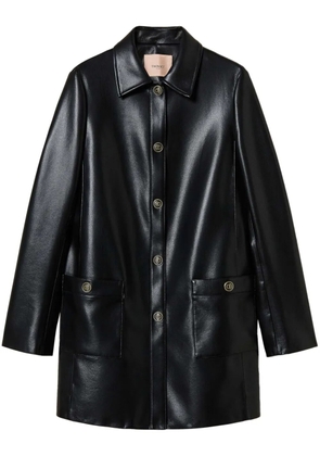 TWINSET logo-buttons trench coat - Black