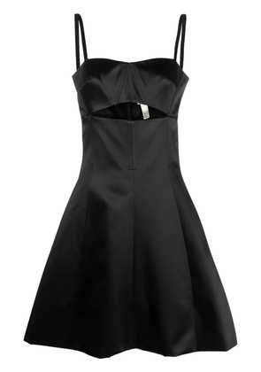 Patou cut-out detail A-line minidress - Black