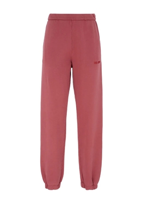 The Attico logo-embroidery track pants - Red