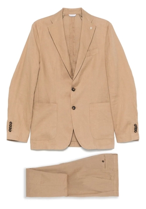 Manuel Ritz linen single-breasted suit - Neutrals