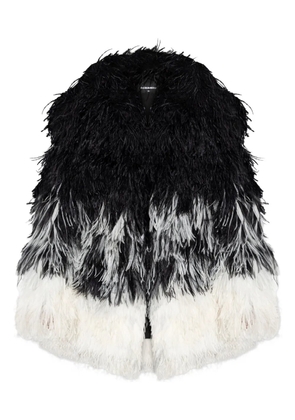 DSQUARED2 feather-trimmed jacket - Black