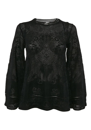 Missoni Pre-Owned flared-pattern long-sleeve blouse - Black