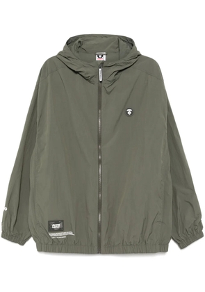 AAPE BY *A BATHING APE® logo hooded jacket - Green