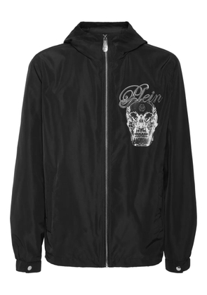 Philipp Plein Glass Skull hooded windbreaker - Black