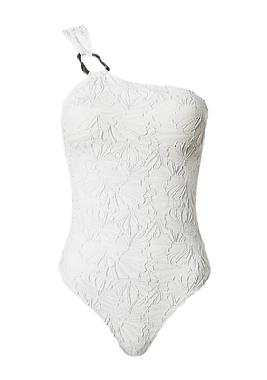 TWINSET embossed-floral pattern swimsuit - White
