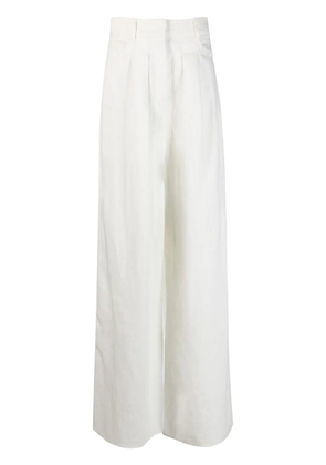 Krizia high-waisted cotton trousers - White
