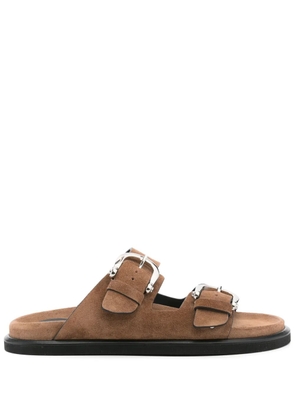 P.A.R.O.S.H. suede flat sandals - Brown