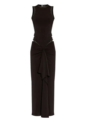 The Attico rhinestone-embellished dress - Black