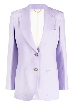 Victoria Beckham notched-lapels single-breasted blazer - Purple