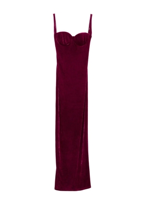 Balenciaga velvet-finish dress - Purple