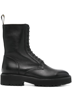Doucal's leather combat boots - Black