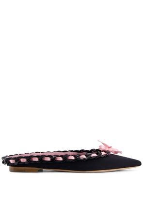Giambattista Valli bow-detail slippers - Black