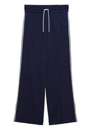 MSGM crochet-trim track trousers - Blue
