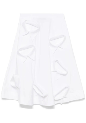 Moschino multi-collar midi skirt - White