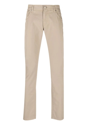 Corneliani low-rise skinny trousers - Neutrals