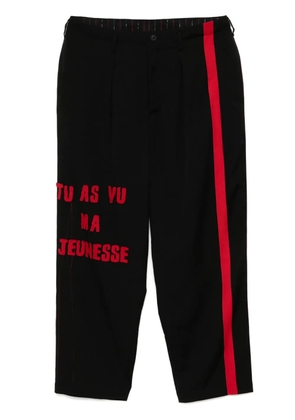 Yohji Yamamoto patchwork trousers - Black