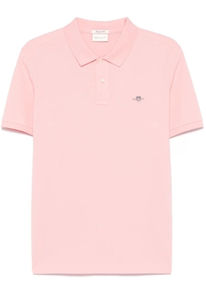 Gant shield-motif short-sleeve polo shirt - Pink