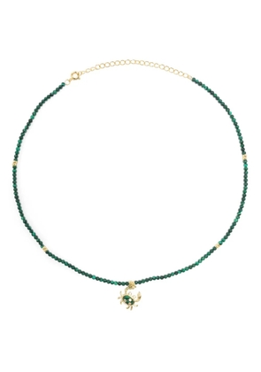 Eshvi malachite single crab necklace - Green
