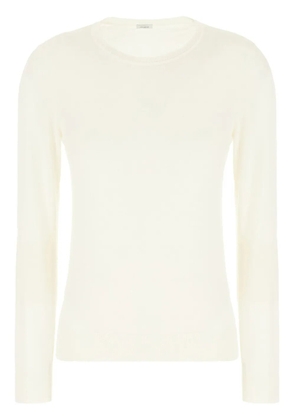 Malo fine-knit sweater - White