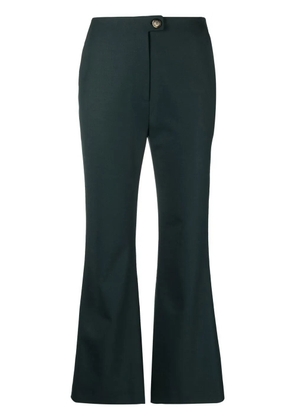 Nanushka Kyma cropped kick-flare trousers - Green