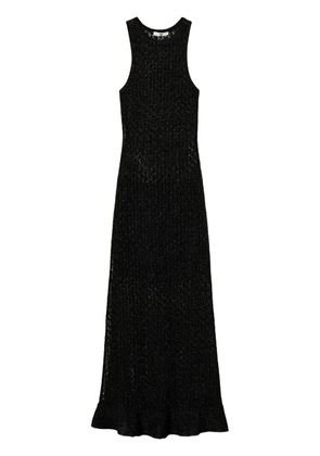 TWINSET lurex pointelle-knit dress - Black