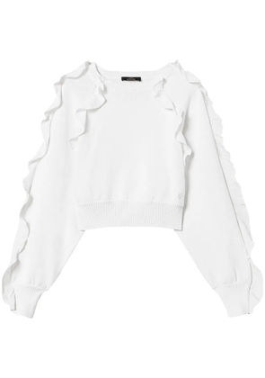 TWINSET ruffle-detailed sweater - White