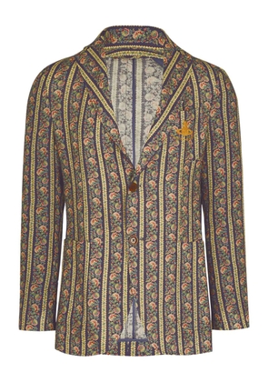 Vivienne Westwood floral striped blazer - Blue