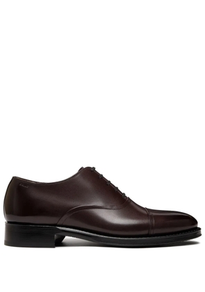 Bally Scribe Un Oxford in Deep Burgundy Leather wide foot morphology - Red