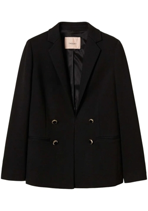 TWINSET logo-buttons blazer - Black