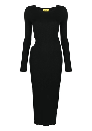AERON cut-out rib-knit maxi dress - Black