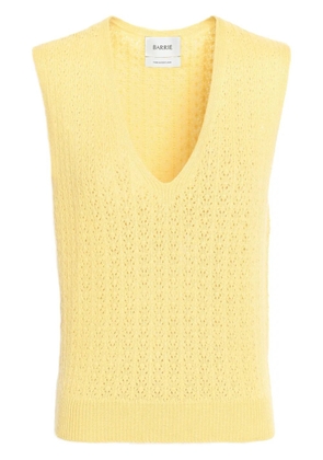Barrie V-neck cashmere top - Yellow