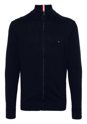 Tommy Hilfiger logo-patch cotton-blend jacket - Blue