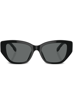 Tory Burch logo-plaque square-frame sunglasses - Black
