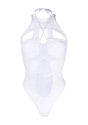 ANDREĀDAMO cut-out detail swimsuit - White