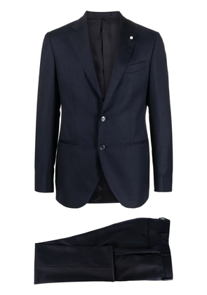 LUIGI BIANCHI MANTOVA single-breasted virgin wool suit - Blue