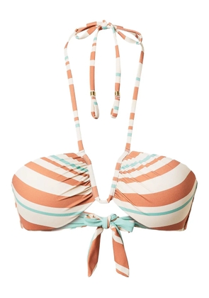 TWINSET striped bikini top - White