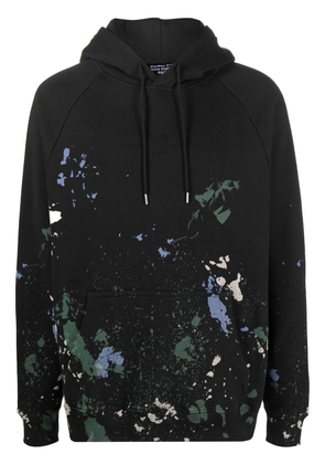 Études Studio paint-splatter organic cotton hoodie - Grey