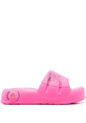 Kenzo logo-print slides - Pink