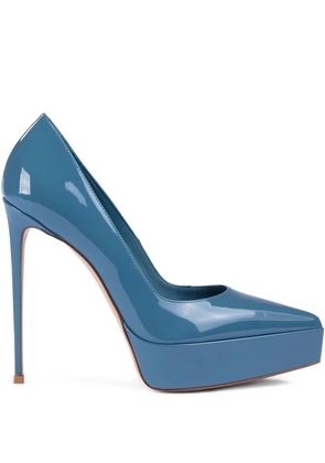 Le Silla Uma patent-leather platform pumps - Blue