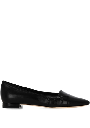 Manolo Blahnik pointed-toe button-detail ballet flats - Black