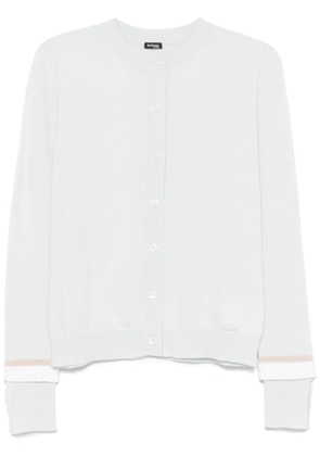 Kiton logo-plaque cardigan - Green