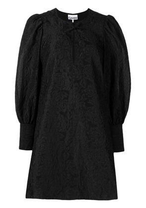 GANNI jacquard organza mini-dress - Black