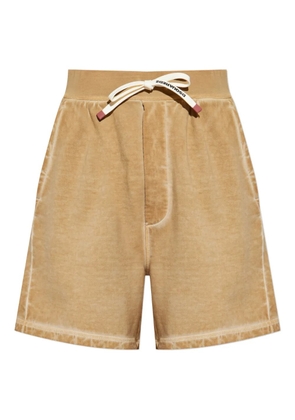 DSQUARED2 drawstring cotton track shorts - Neutrals