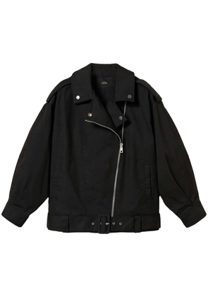 TWINSET belted biker jacket - Black