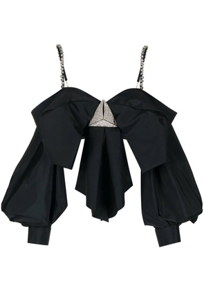 AREA oversized bow-detail top - Black