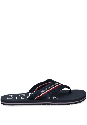 Tommy Hilfiger logo-print flip flops - Blue