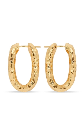 Jil Sander hammered hoop earrings - Gold